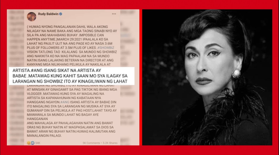 Pagpanaw ni Cherie Gil, nakita ni Rudy Baldwin sa isang pangitain?