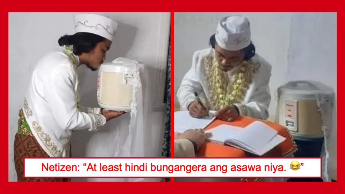Lalaking pinakasalan ang rice cooker, usap-usapan sa social media
